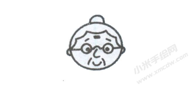簡(jiǎn)筆畫奶奶畫法步驟圖示01.jpg