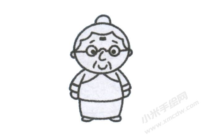 簡(jiǎn)筆畫奶奶畫法步驟圖示05.jpg
