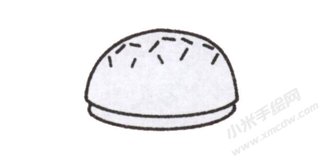 簡筆畫漢堡包畫法步驟圖示02.jpg