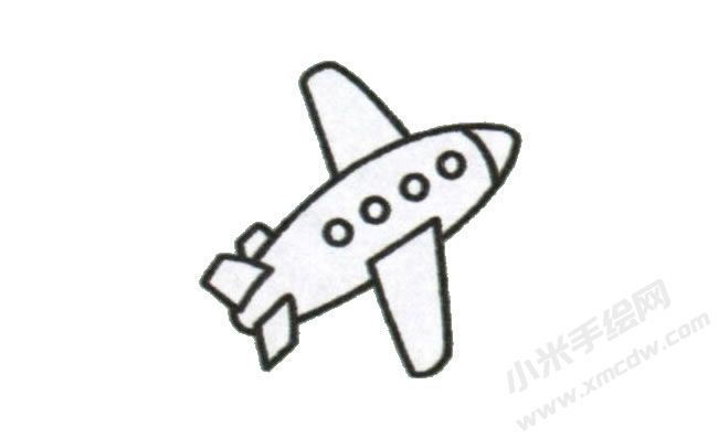 簡(jiǎn)筆畫飛機(jī)畫法步驟圖示05.jpg