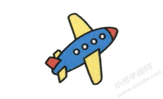 簡(jiǎn)筆畫飛機(jī)畫法步驟圖示06.jpg