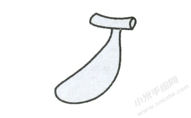 香蕉幼兒簡(jiǎn)筆畫(huà)繪制步驟圖示02.jpg