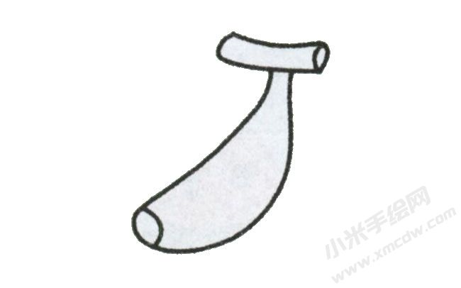 香蕉幼兒簡(jiǎn)筆畫(huà)繪制步驟圖示03.jpg