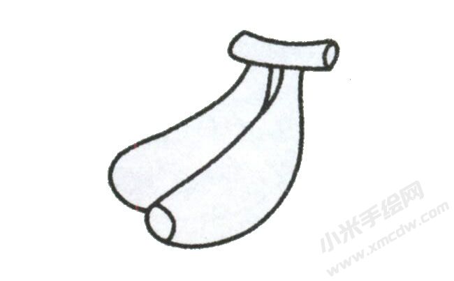 香蕉幼兒簡(jiǎn)筆畫(huà)繪制步驟圖示04.jpg