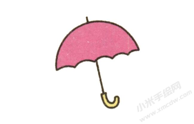 雨傘幼兒簡筆畫繪制步驟圖示06.jpg