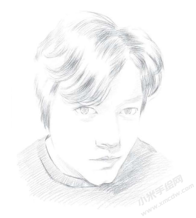 時尚男生素描畫法步驟圖示03.jpg