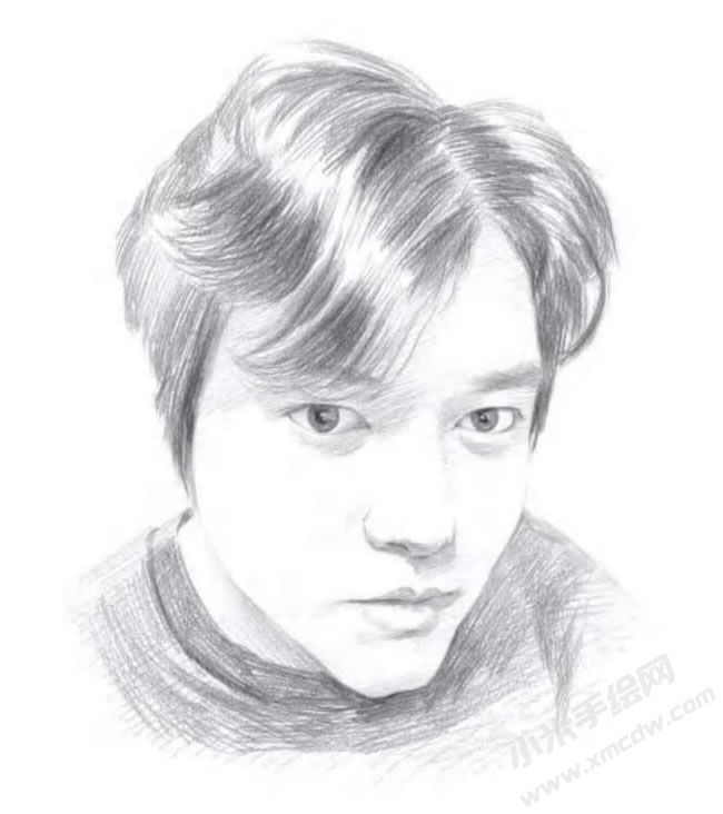 時尚男生素描畫法步驟圖示04.jpg