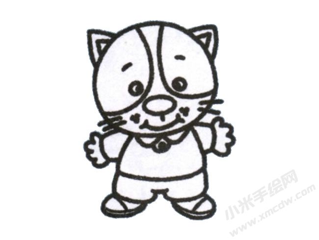 簡筆畫小貓畫法步驟圖示05.jpg