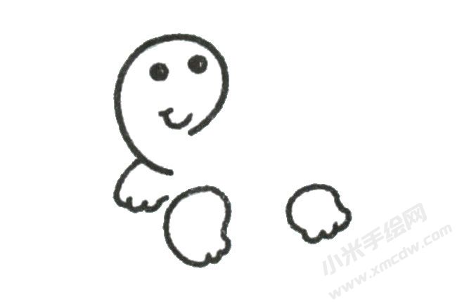 一步一筆簡(jiǎn)筆畫(huà)烏龜步驟02.jpg