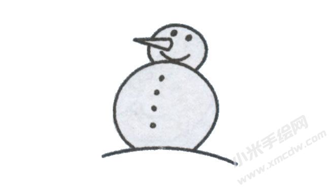 雪人幼兒簡筆畫手繪步驟圖示03.jpg