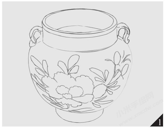 彩陶罐子素描畫法步驟圖示01.jpg