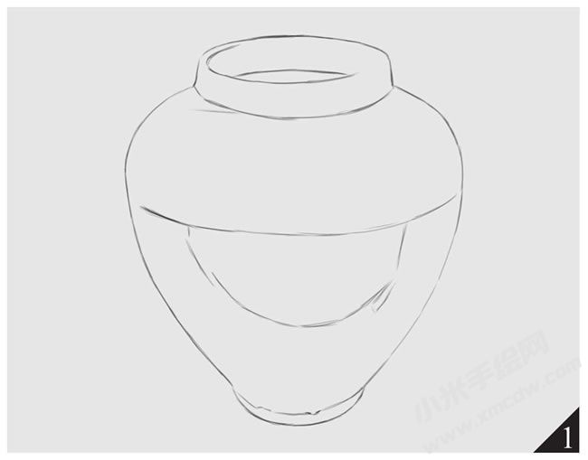 黑色罐子素描繪制步驟圖示01.jpg