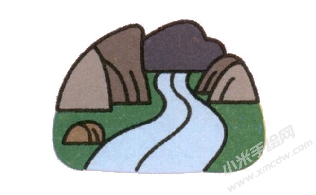 簡筆畫河流畫法步驟圖示06.jpg