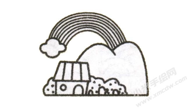 簡筆畫彩虹畫法步驟圖示05.jpg