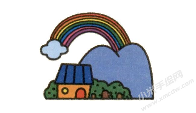 簡筆畫彩虹畫法步驟圖示06.jpg