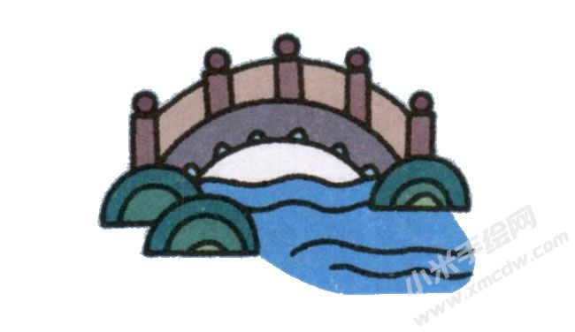 簡筆畫拱橋畫法步驟圖示06.jpg