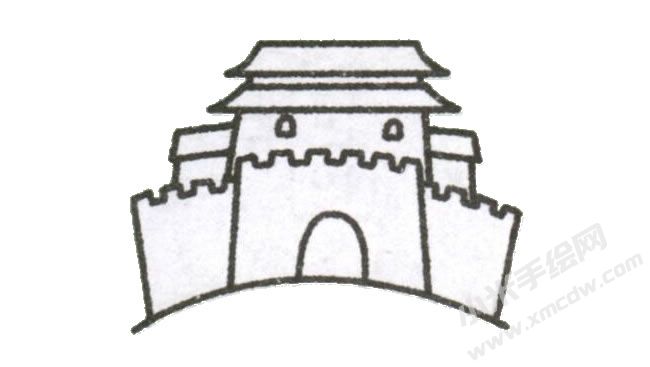城樓簡筆畫繪制步驟圖示05.jpg