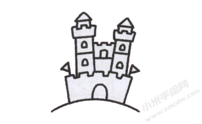 簡(jiǎn)筆畫(huà)城堡畫(huà)法步驟圖示04.jpg