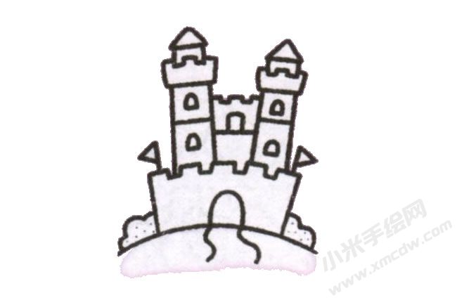 簡(jiǎn)筆畫(huà)城堡畫(huà)法步驟圖示05.jpg