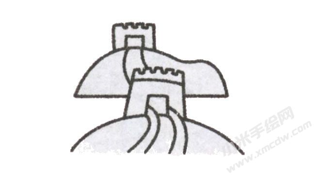 長(zhǎng)城簡(jiǎn)筆畫(huà)繪制步驟圖示03.jpg