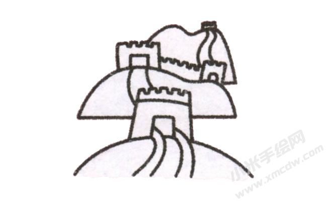 長(zhǎng)城簡(jiǎn)筆畫(huà)繪制步驟圖示05.jpg