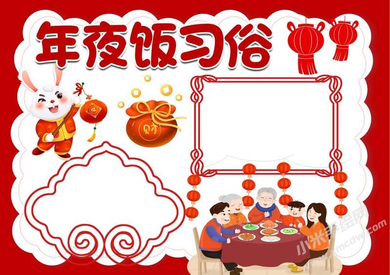 年夜飯習俗手抄報內容模板無字版.jpg