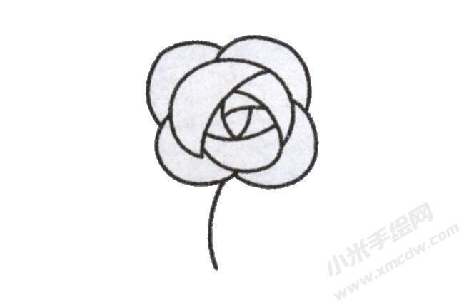 一步一筆簡筆畫玫瑰花步驟圖示03.jpg