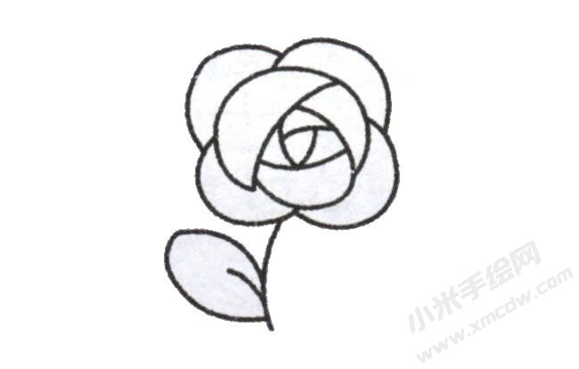 一步一筆簡筆畫玫瑰花步驟圖示04.jpg