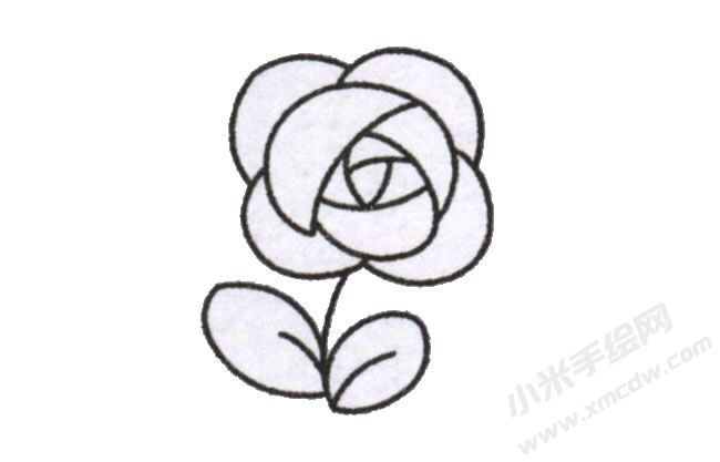 一步一筆簡筆畫玫瑰花步驟圖示05.jpg