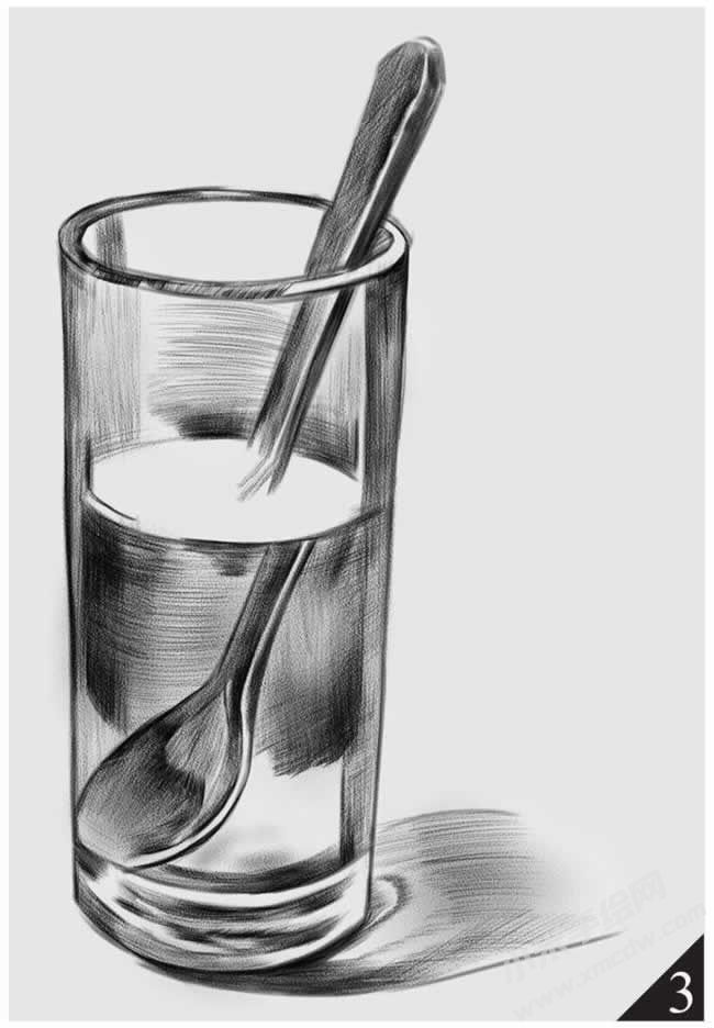 玻璃水杯素描畫法步驟圖示03.jpg