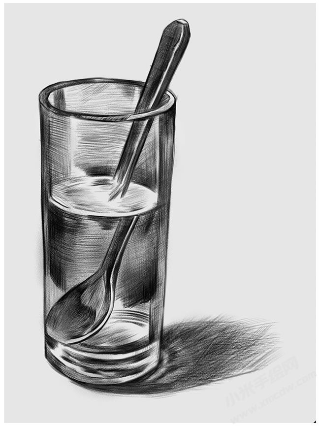 玻璃水杯素描畫法步驟圖示04.jpg