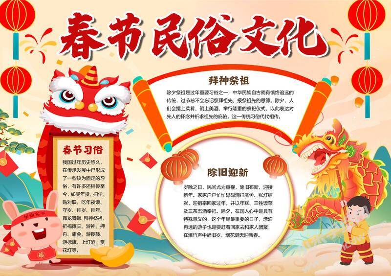 春節(jié)民俗文化手抄報模板有字版.jpg