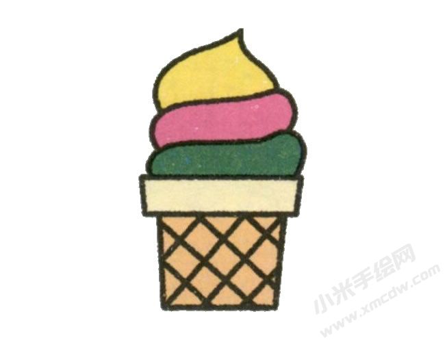 冰激凌幼兒簡(jiǎn)筆畫(huà)步驟圖示06.jpg