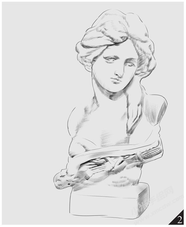 琴女素描畫法步驟圖示02.jpg