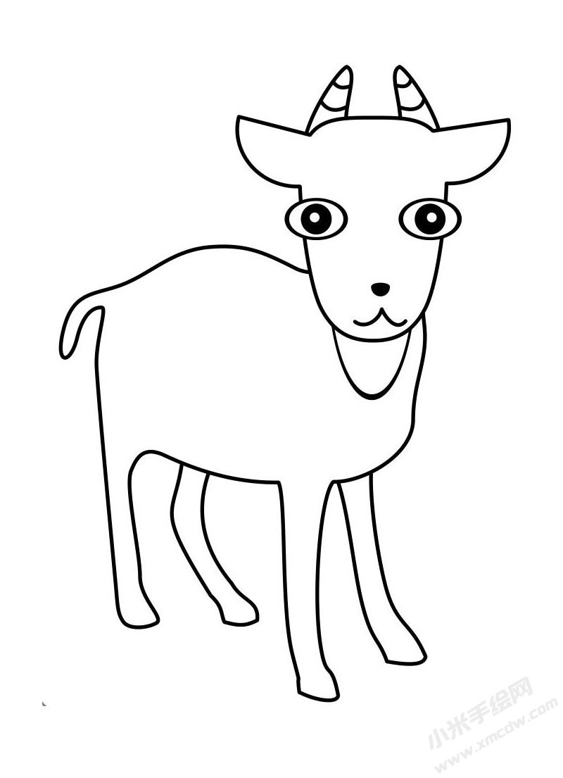 山羊簡(jiǎn)筆畫圖片