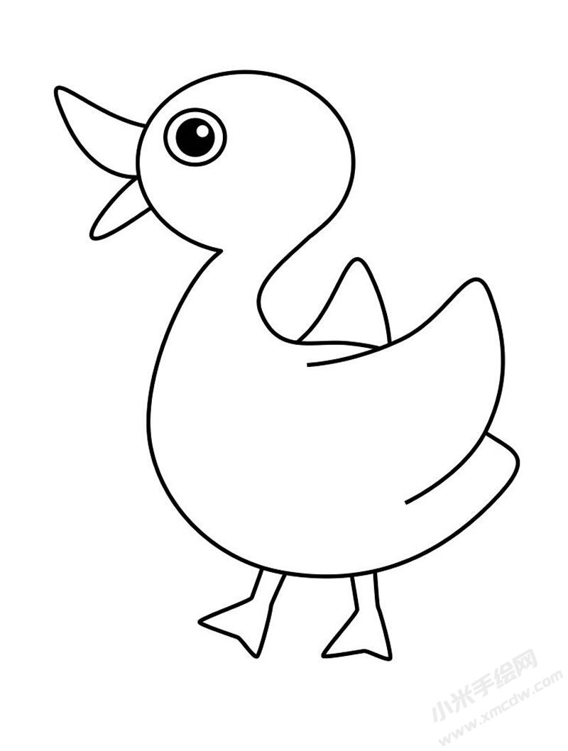 小鴨子簡筆畫圖片
