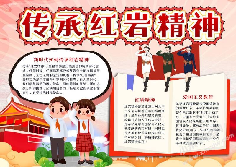 傳承紅巖精神手抄報(bào)內(nèi)容模板有字版（二）.jpeg