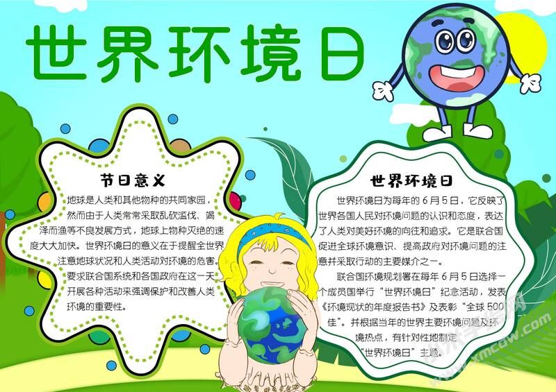 世界環(huán)境日手抄報內(nèi)容模板有字版.jpg