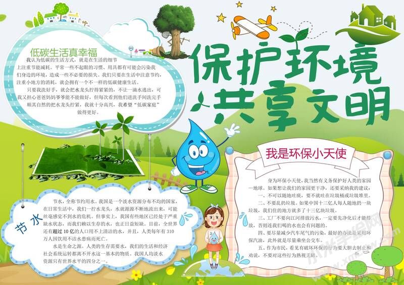 保護(hù)環(huán)境共享文明手抄報(bào)內(nèi)容模板有字版.jpg