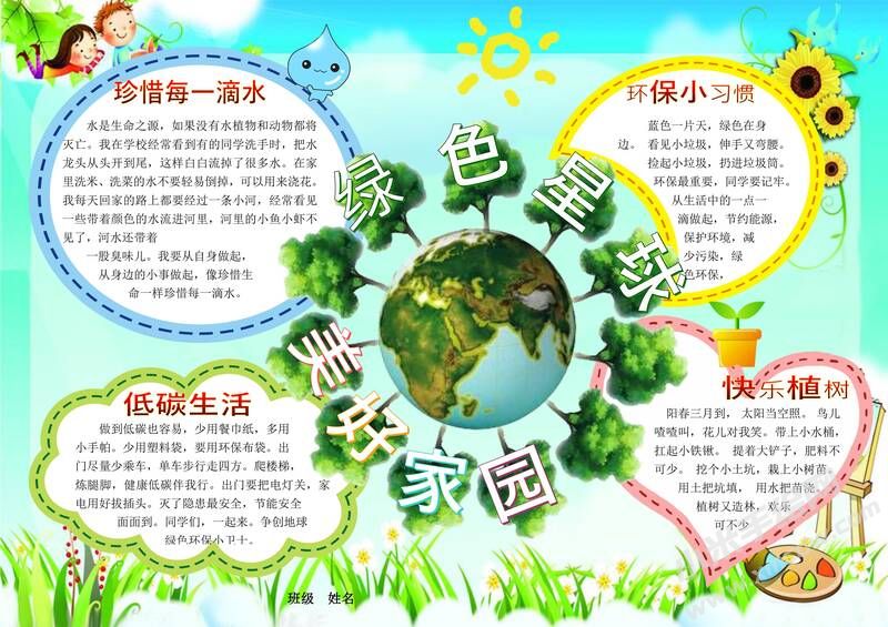 綠色星球美好家園手抄報(bào)內(nèi)容模板有字版.jpg