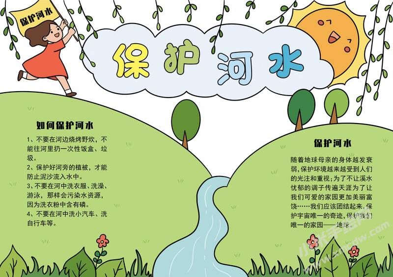 保護(hù)河水手抄報(bào)內(nèi)容模板有字版.jpg