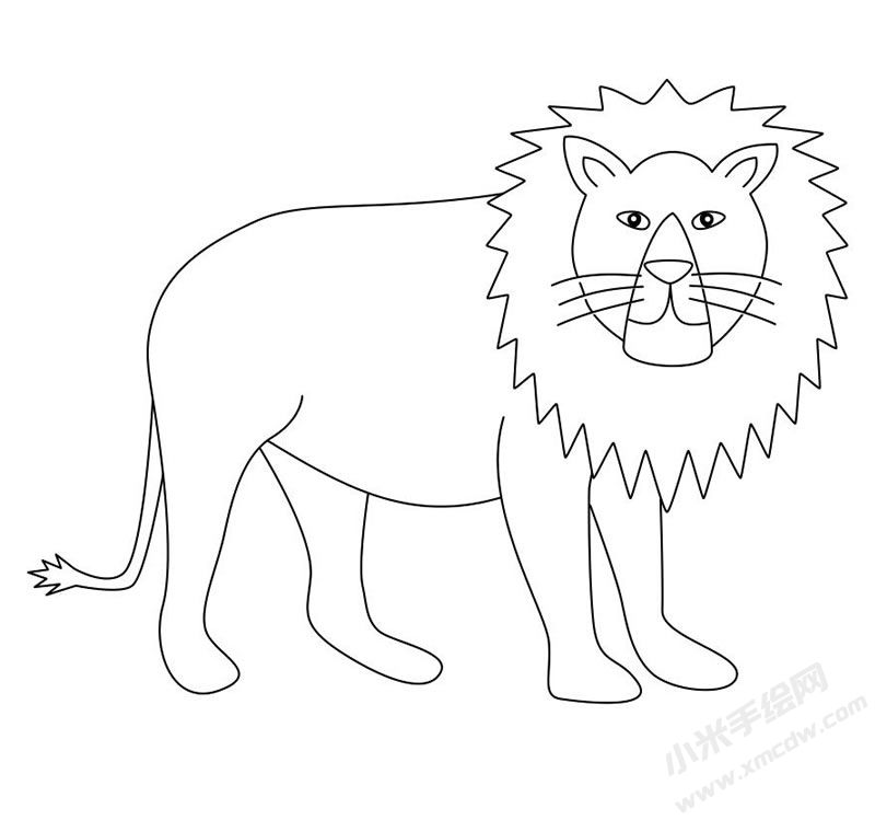 獅子簡筆畫圖片