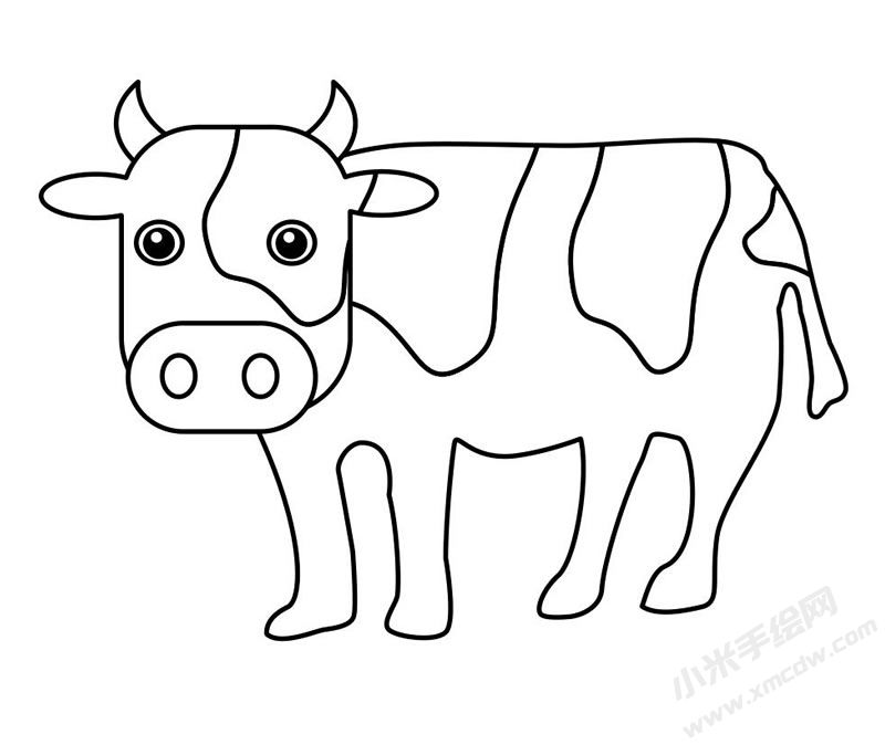 公牛簡(jiǎn)筆畫圖片