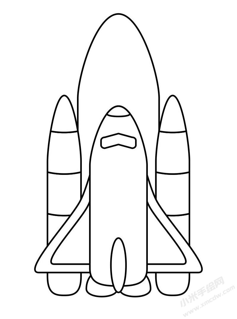 航天飛機(jī)簡(jiǎn)筆畫(huà)圖片