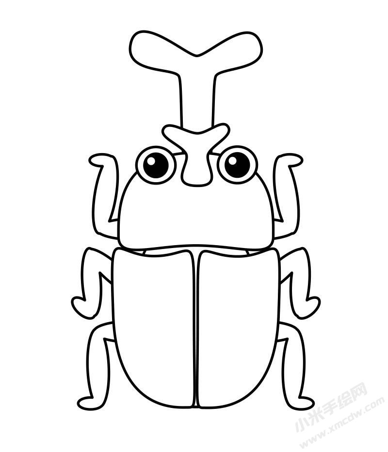 甲殼蟲(chóng)簡(jiǎn)筆畫(huà)圖片