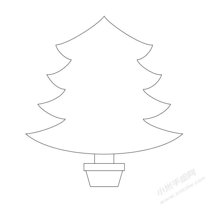圣誕樹(shù)簡(jiǎn)筆畫(huà)圖片
