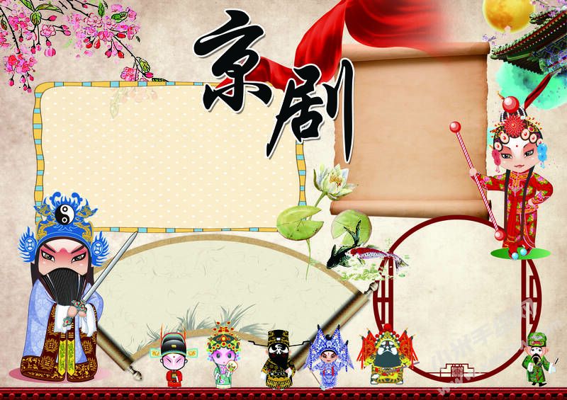 京劇手抄報(bào)內(nèi)容模板無(wú)字版（第二版）.jpg