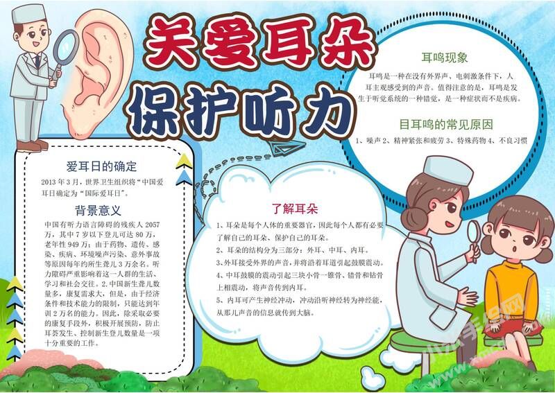 關(guān)愛耳朵保護(hù)聽力手抄報內(nèi)容模板有字版.jpg