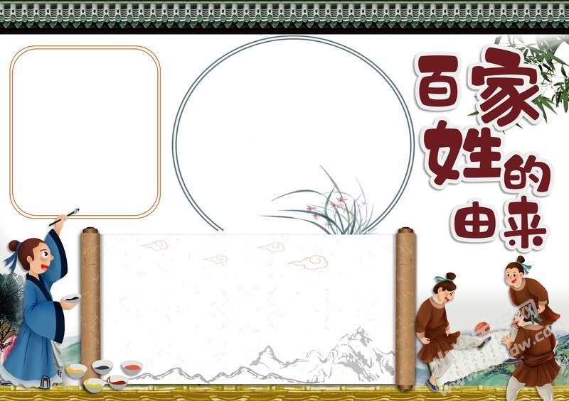 百家姓的由來手抄報(bào)內(nèi)容模板無字版（第二版）.jpg