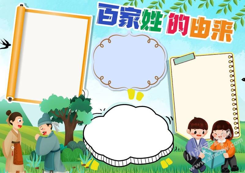 百家姓的由來手抄報(bào)內(nèi)容模板無字版（第三版）.jpg